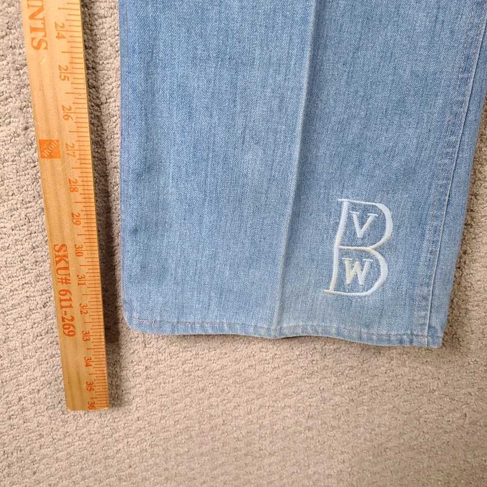 Vintage 70s Levis Jeans Mens‎ 42x32 Blue Light Wash Denim Embroidered 564